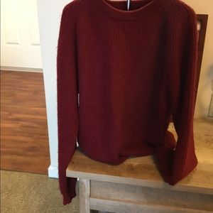 Alpaca Sweater Wine 100% Baby